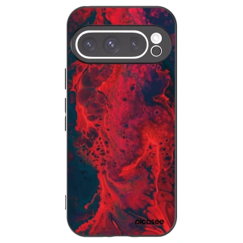 Picasee silikónový čierny obal pre Google Pixel 9 Pro - Organic red