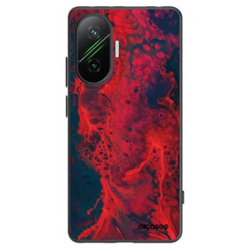Picasee silikónový čierny obal pre Xiaomi Poco F7 5G - Organic red