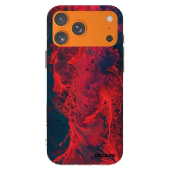 Picasee silikónový prehľadný obal pre Apple iPhone 17 Pro Max - Organic red