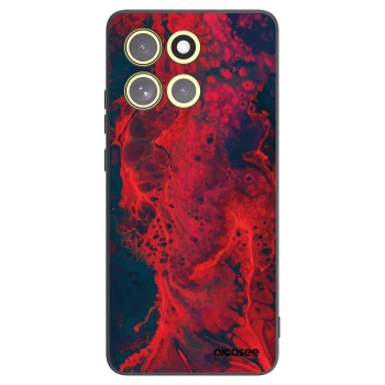 Picasee silikónový čierny obal pre Motorola Moto G86 5G - Organic red