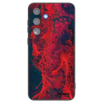 Picasee silikónový čierny obal pre Samsung Galaxy S25 FE 5G - Organic red