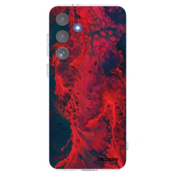 Picasee silikónový prehľadný obal pre Samsung Galaxy S25 FE 5G - Organic red