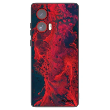 Picasee silikónový čierny obal pre Motorola Edge 50 Fusion - Organic red
