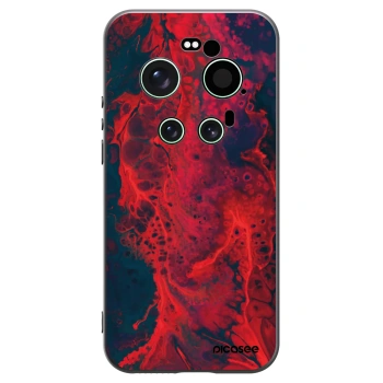 Picasee silikónový čierny obal pre Xiaomi 17 Ultra - Organic red