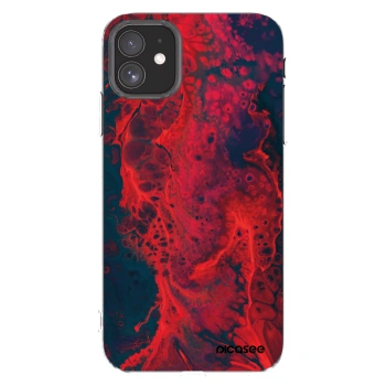 Picasee silikónový prehľadný obal pre Apple iPhone 11 - Organic red