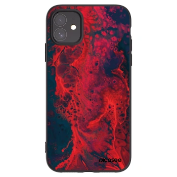Picasee silikónový čierny obal pre Apple iPhone 11 - Organic red