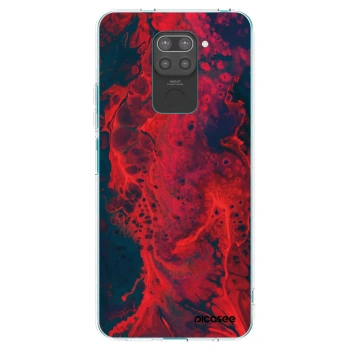 Picasee silikónový čierny obal pre Xiaomi Redmi Note 9 - Organic red