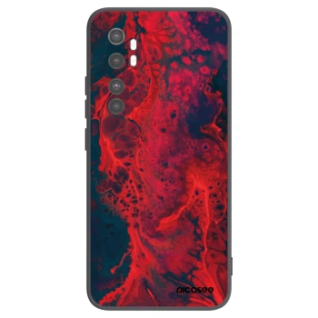 Picasee silikónový čierny obal pre Xiaomi Mi Note 10 Lite - Organic red