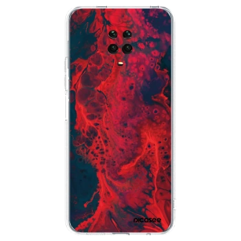 Picasee silikónový prehľadný obal pre Xiaomi Redmi Note 9S - Organic red