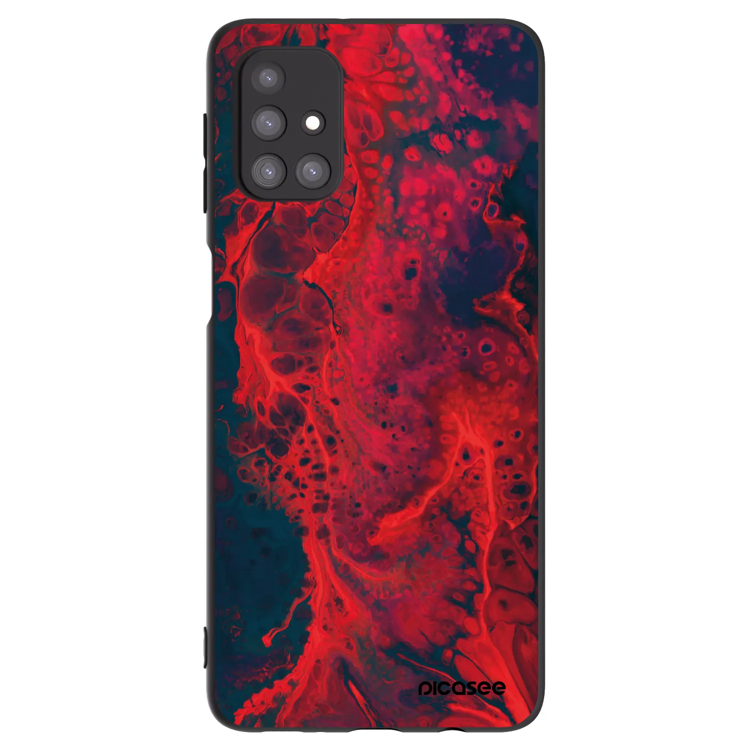 Picasee silikónový čierny obal pre Samsung Galaxy M31s - Organic red