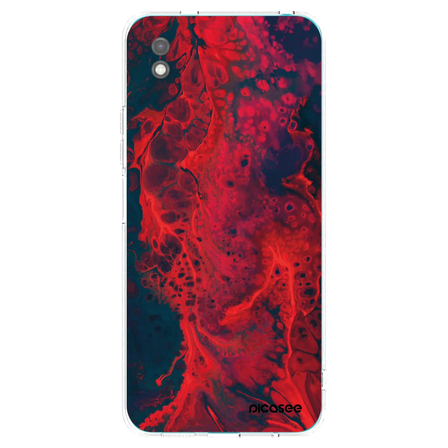 Picasee silikónový čierny obal pre Xiaomi Redmi 9A - Organic red