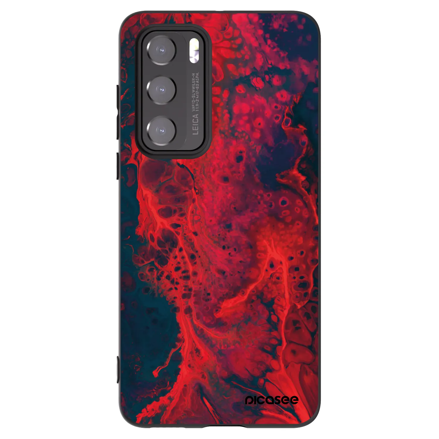 Picasee silikónový čierny obal pre Huawei P40 - Organic red