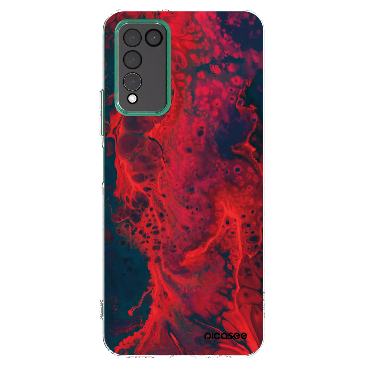 Picasee silikónový prehľadný obal pre Honor 10X Lite - Organic red
