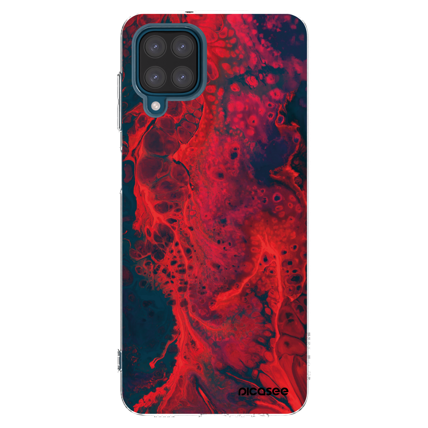 Picasee silikónový prehľadný obal pre Samsung Galaxy A12 A125F - Organic red