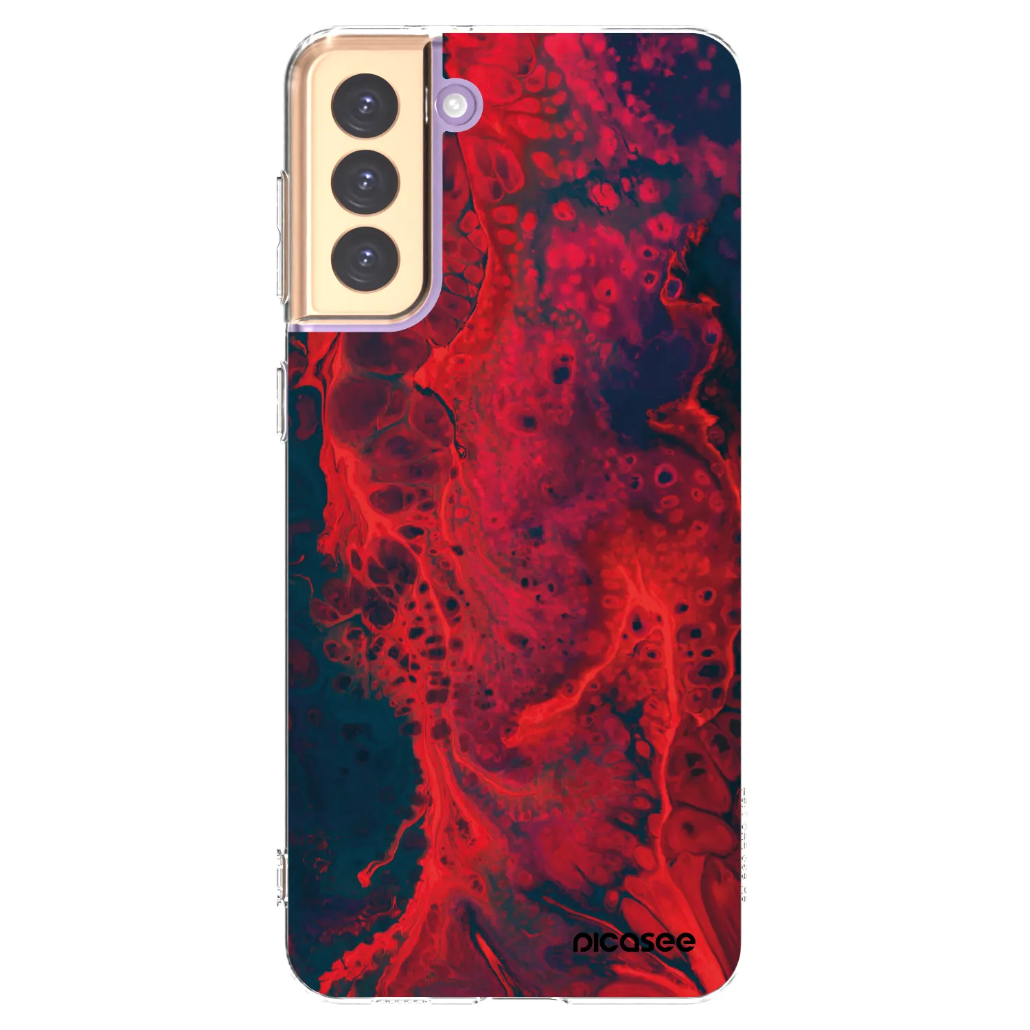 Picasee silikónový prehľadný obal pre Samsung Galaxy S21+ 5G G996F - Organic red