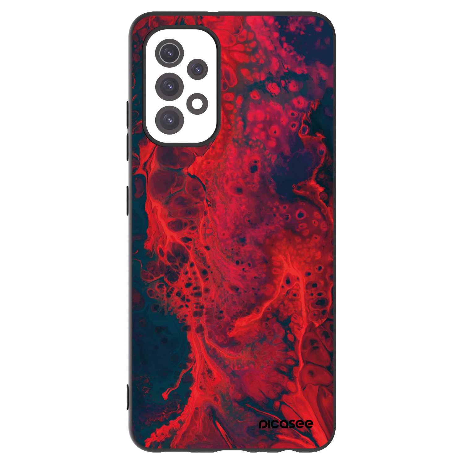 Picasee silikónový čierny obal pre Samsung Galaxy A32 5G A326B - Organic red