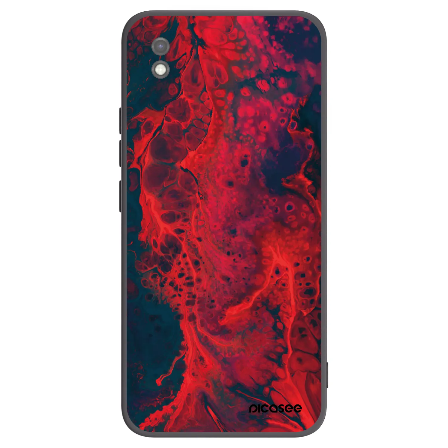 Picasee silikónový čierny obal pre Xiaomi Redmi 9AT - Organic red