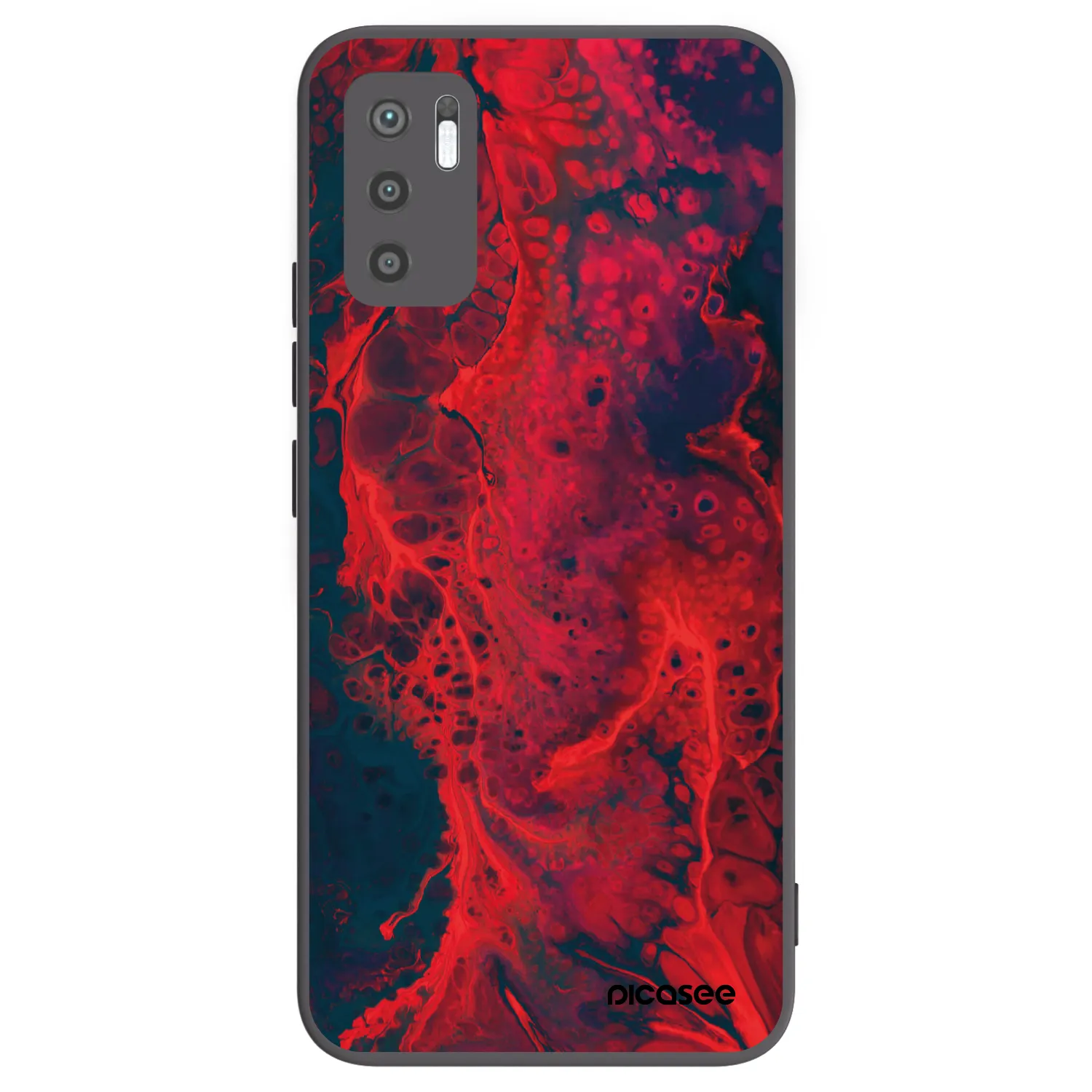 Picasee silikónový čierny obal pre Xiaomi Redmi Note 10 5G - Organic red