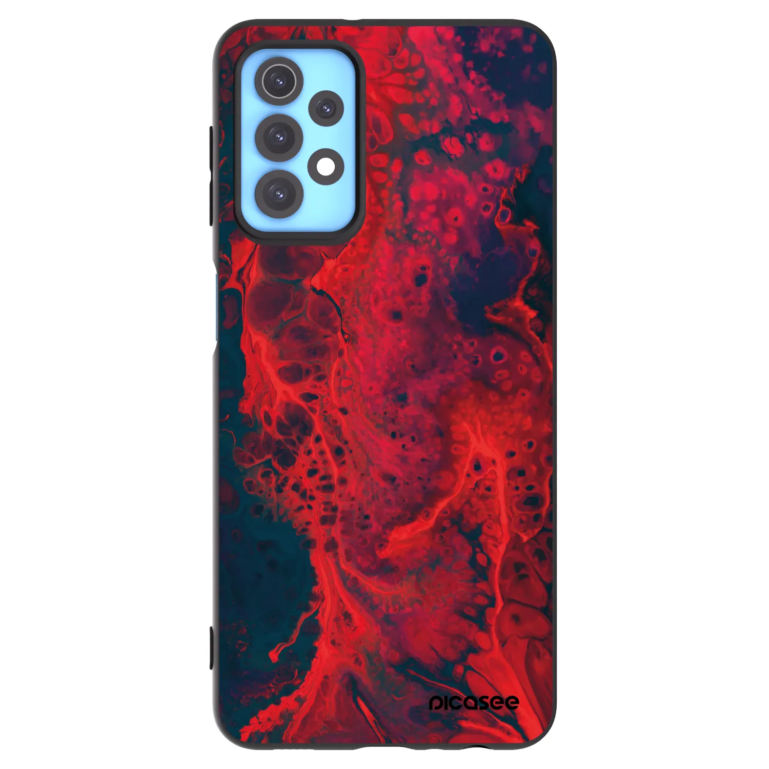 Picasee silikónový čierny obal pre Samsung Galaxy A32 4G SM-A325F - Organic red