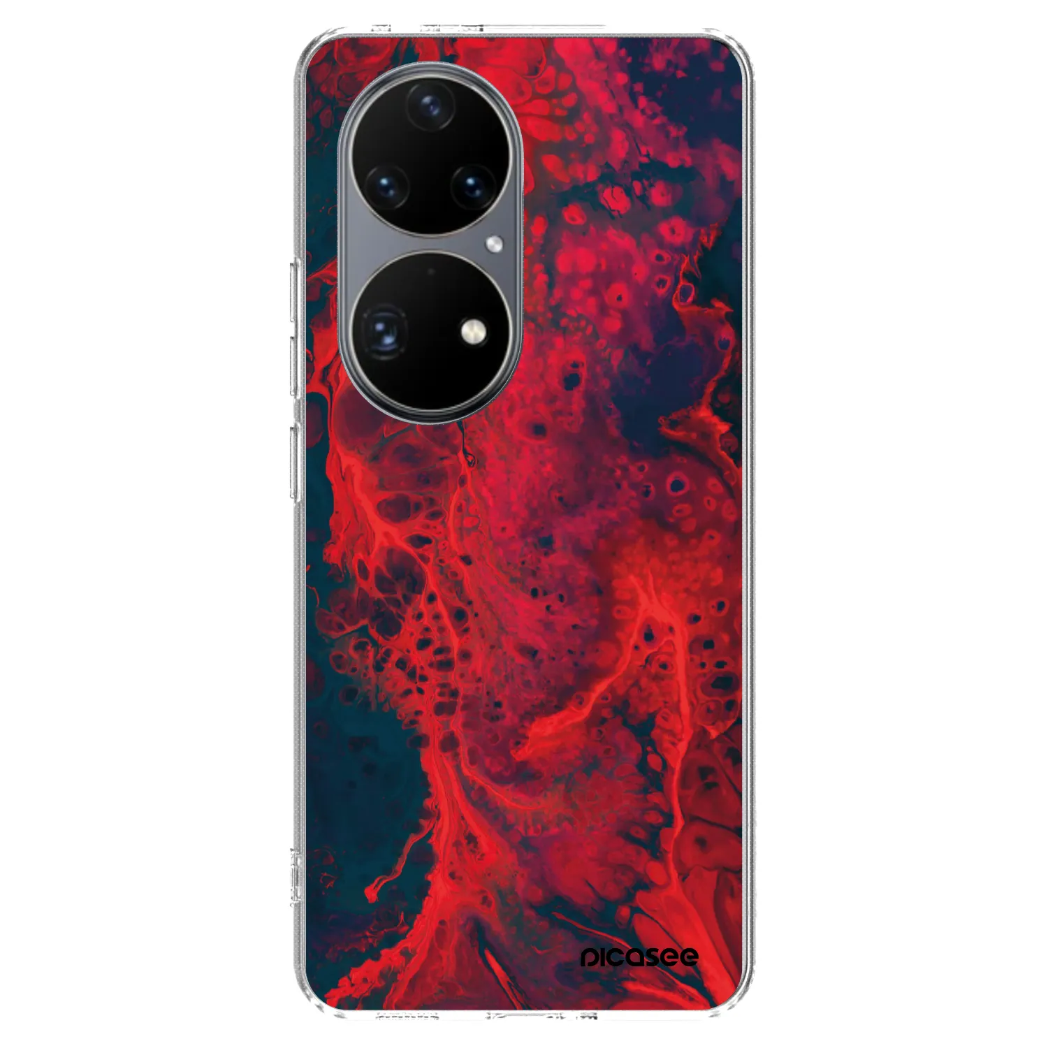 Picasee silikónový prehľadný obal pre Huawei P50 - Organic red