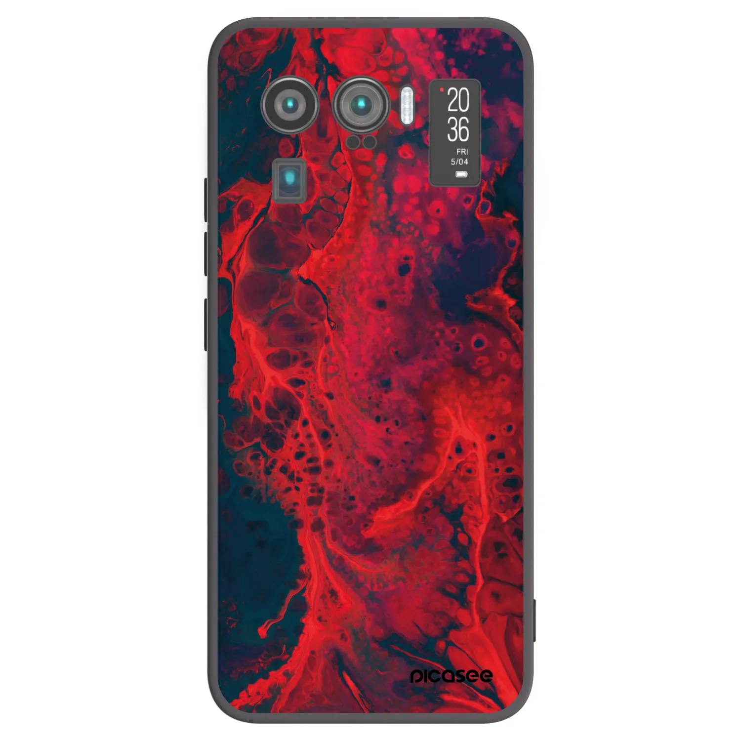 Picasee silikónový čierny obal pre Xiaomi Mi 11 Ultra - Organic red