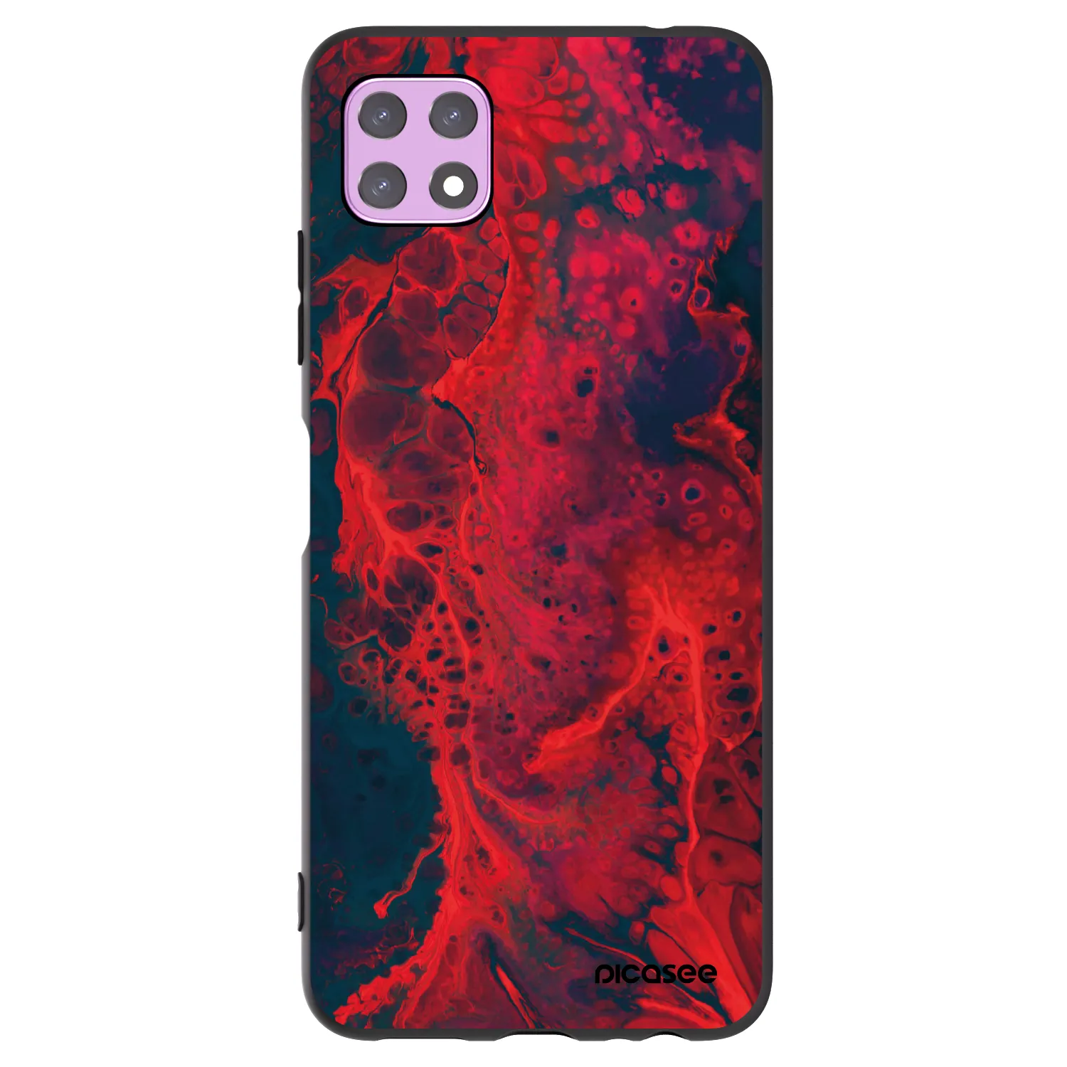 Picasee silikónový čierny obal pre Samsung Galaxy A22 A226B 5G - Organic red