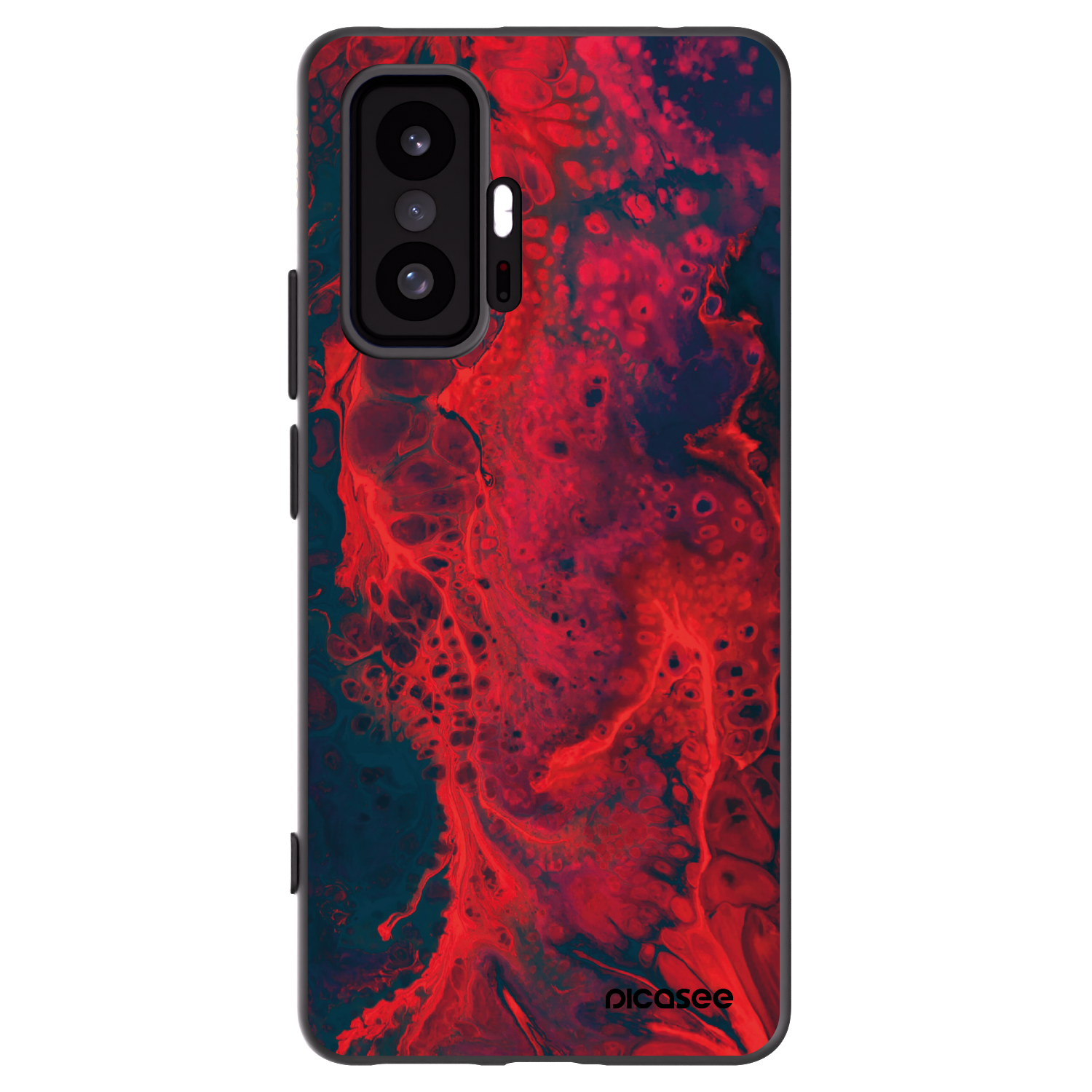 Picasee silikónový čierny obal pre Xiaomi 11T Pro - Organic red