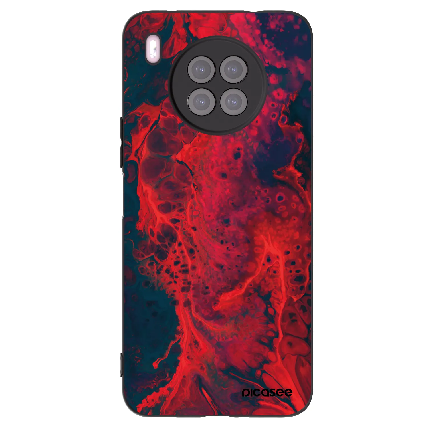 Picasee silikónový čierny obal pre Huawei Nova 8i - Organic red