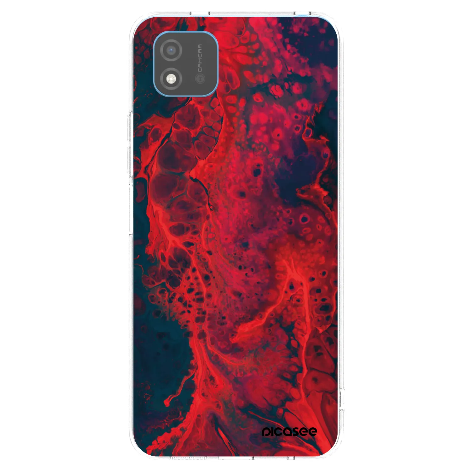 Picasee silikónový prehľadný obal pre Realme C11 (2021) - Organic red