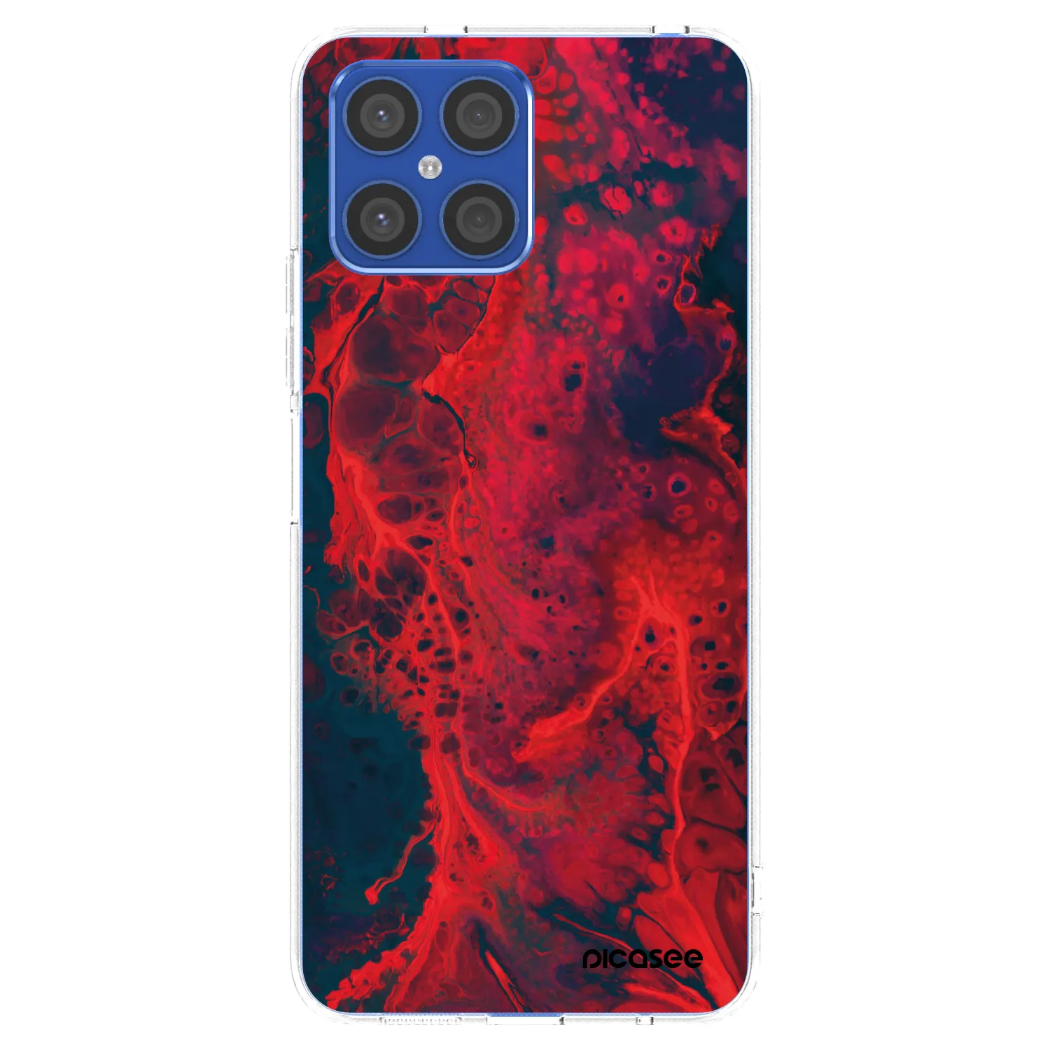 Picasee silikónový prehľadný obal pre Honor X8 4G - Organic red