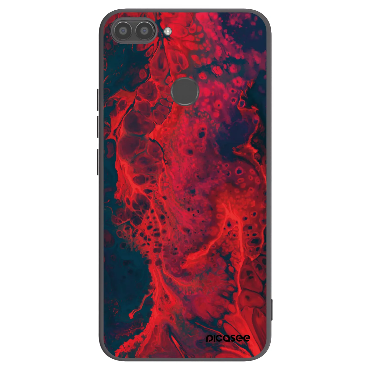 Picasee silikónový čierny obal pre Huawei P Smart - Organic red
