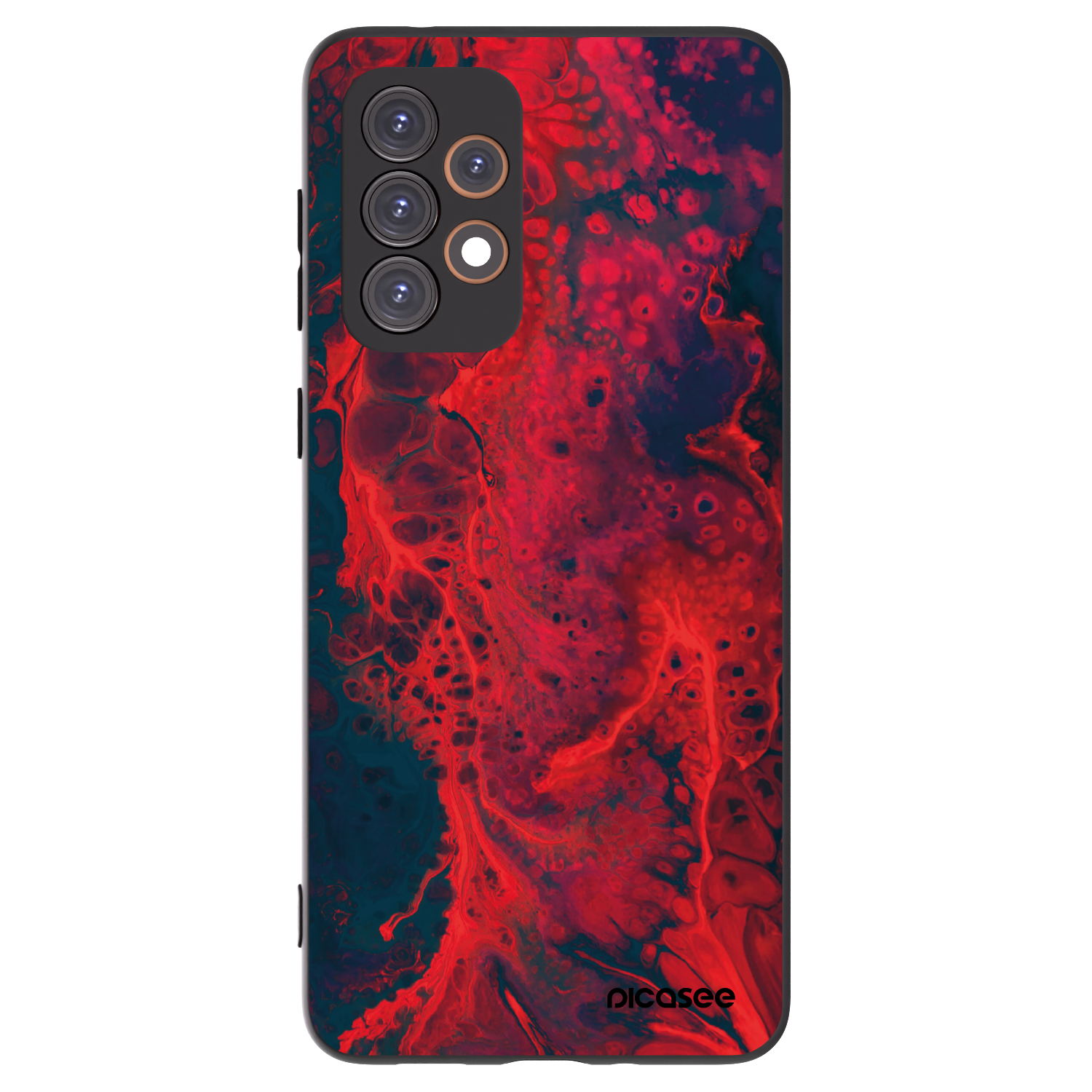 Picasee silikónový čierny obal pre Samsung Galaxy A33 5G A336 - Organic red
