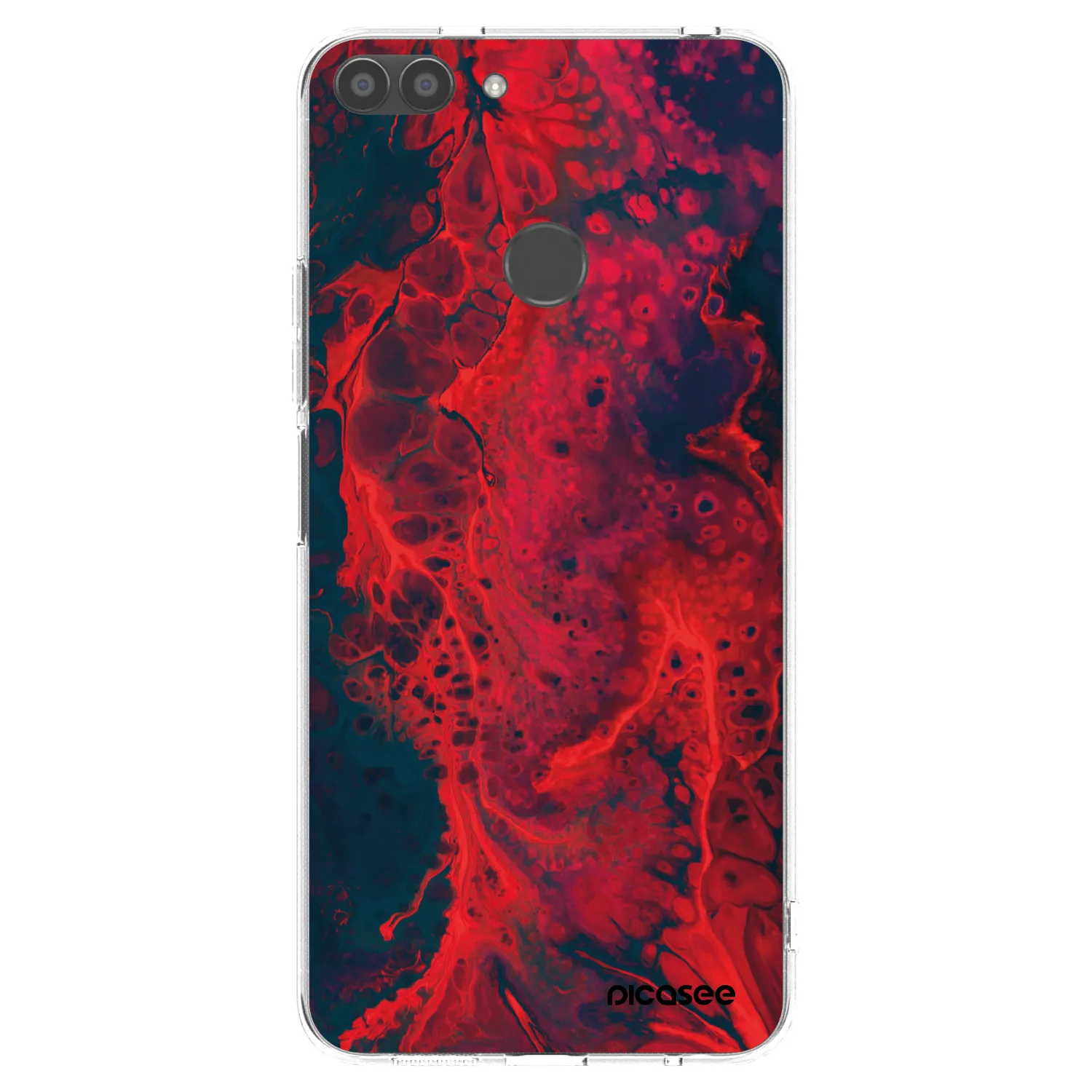 Picasee silikónový prehľadný obal pre Huawei P Smart - Organic red