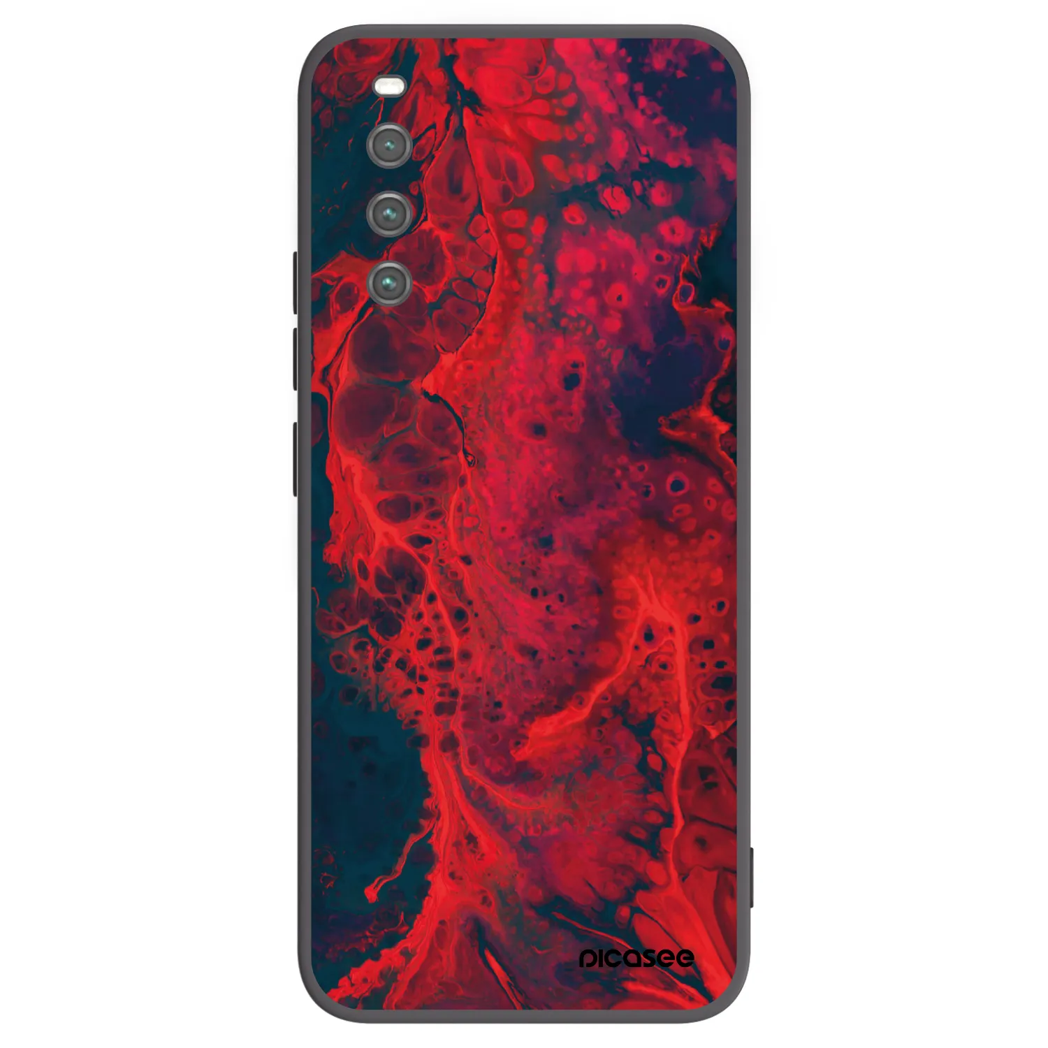 Picasee silikónový čierny obal pre Sony Xperia 10 IV 5G - Organic red