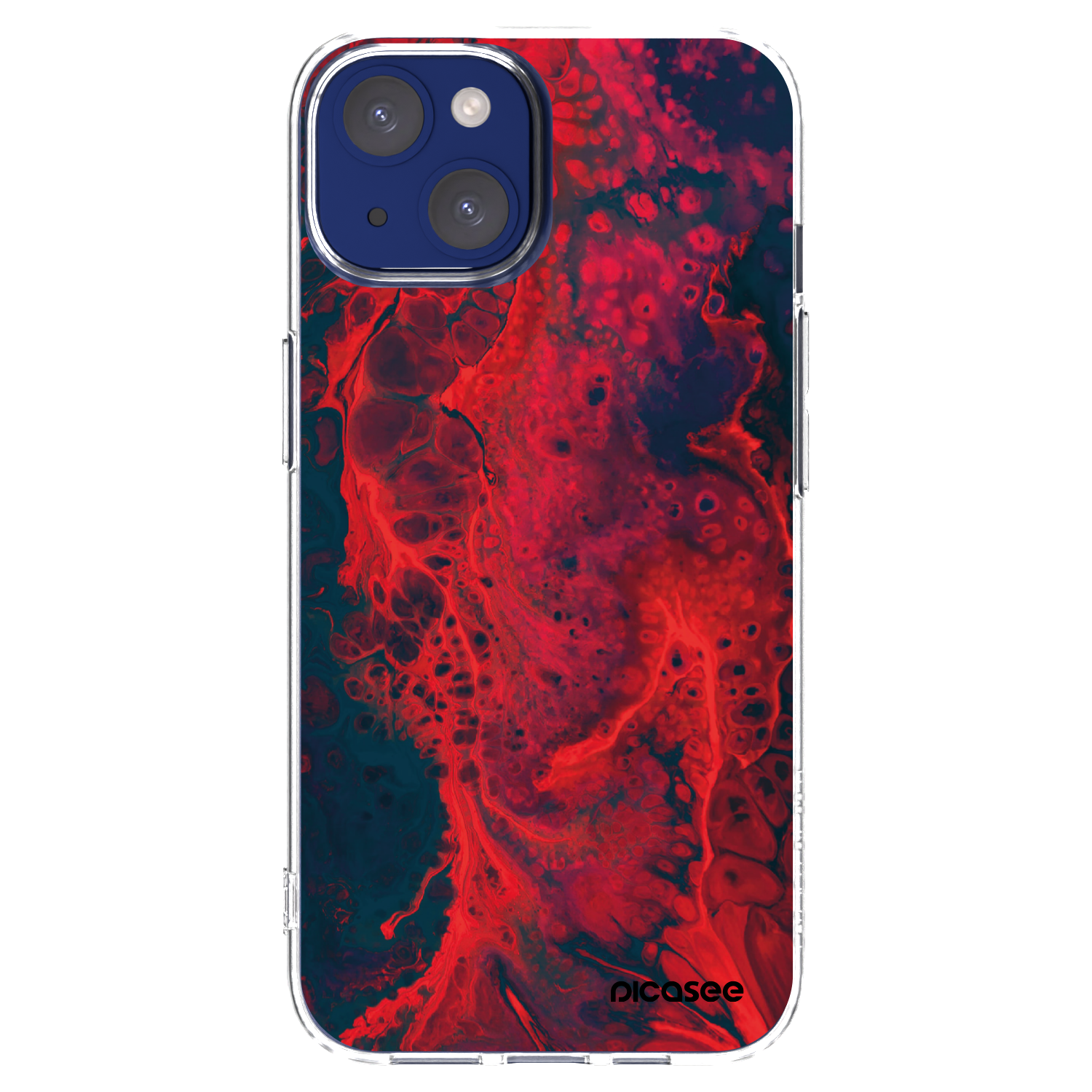Silikónový prehľadný obal pre Apple iPhone 14 - Organic red