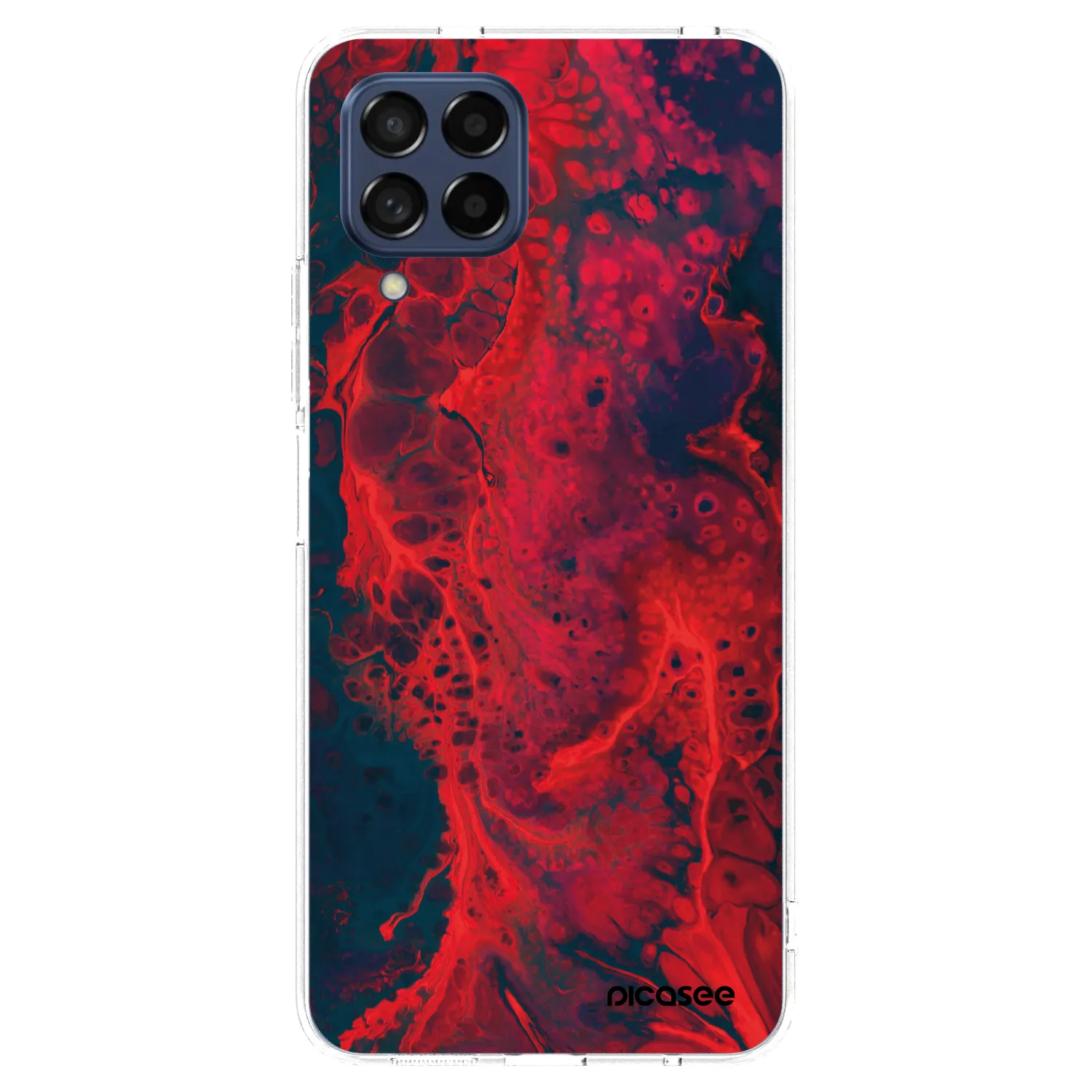 Picasee silikónový prehľadný obal pre Samsung Galaxy M53 5G - Organic red