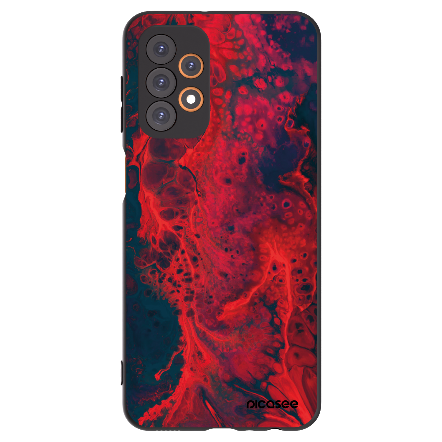 Picasee silikónový čierny obal pre Samsung Galaxy A23 A235F 4G - Organic red