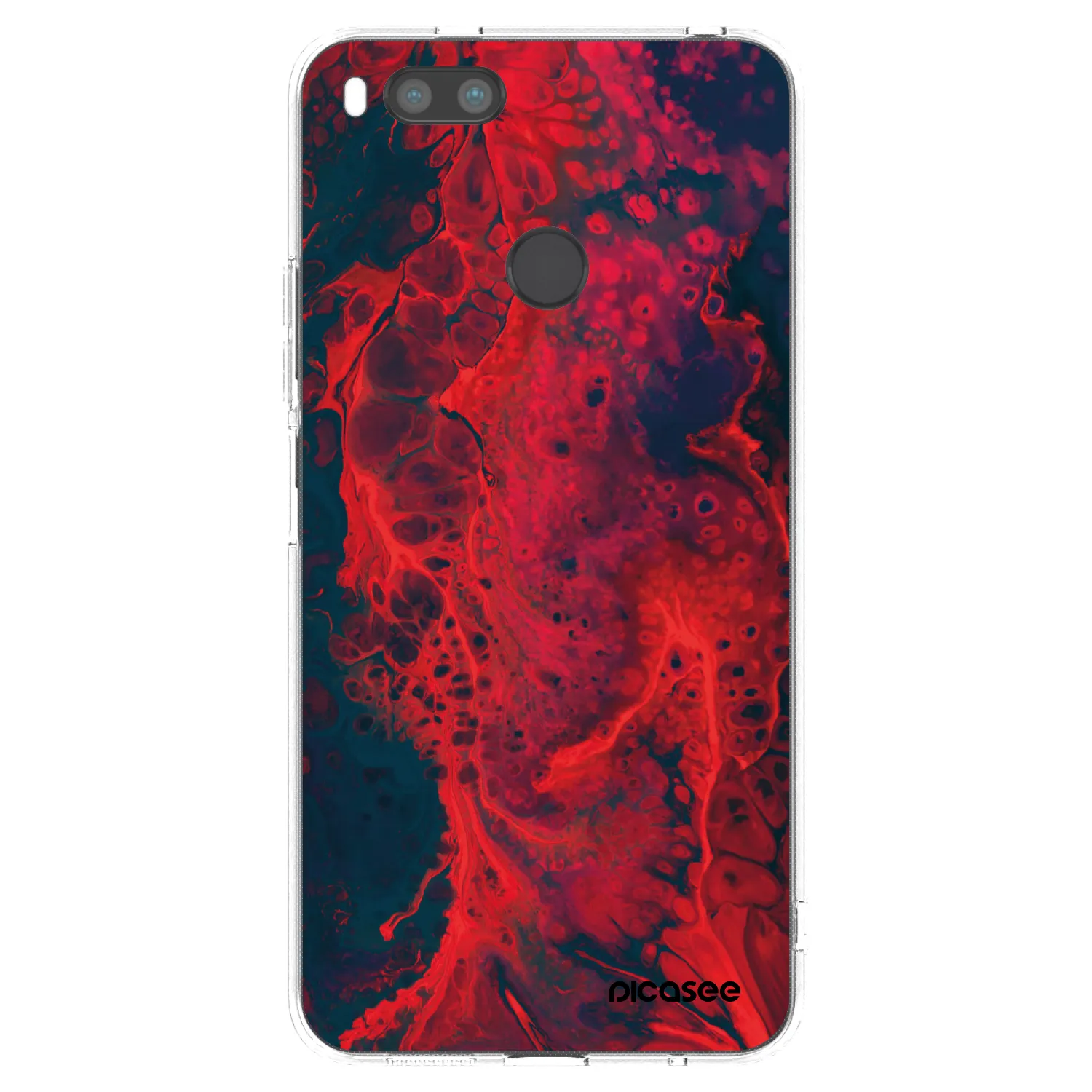 Picasee silikónový prehľadný obal pre Xiaomi Redmi A1 - Organic red
