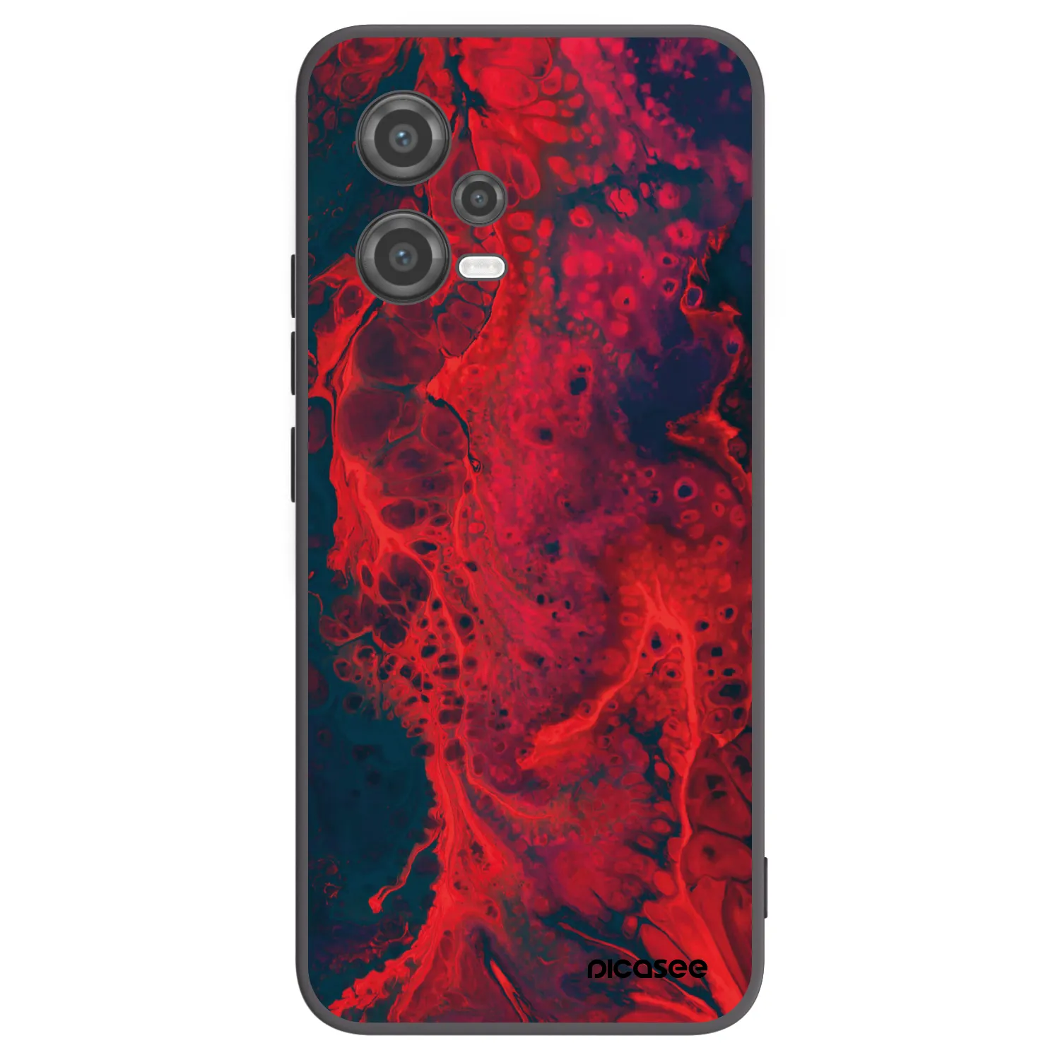 Picasee silikónový čierny obal pre Xiaomi Poco X5 - Organic red