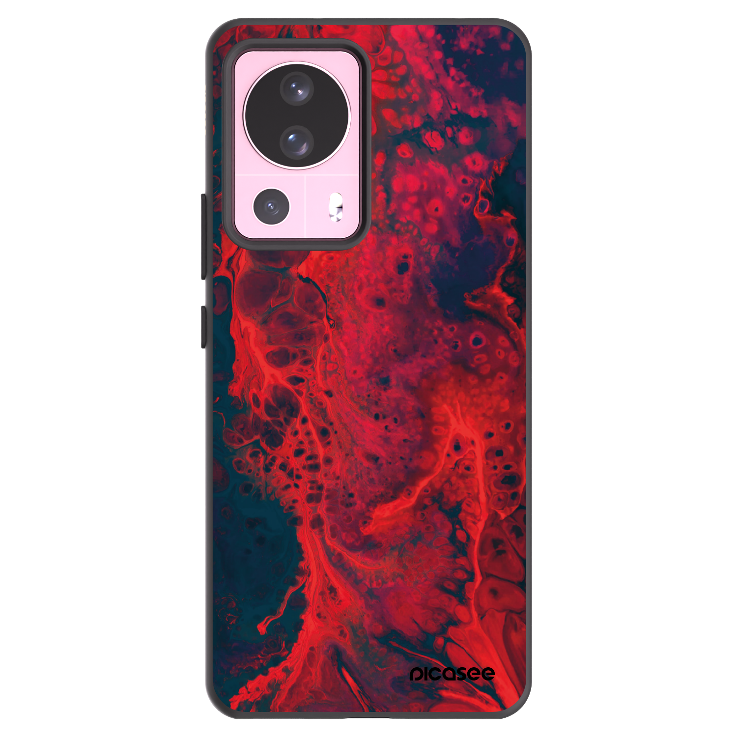 Picasee silikónový čierny obal pre Xiaomi 13 Lite - Organic red