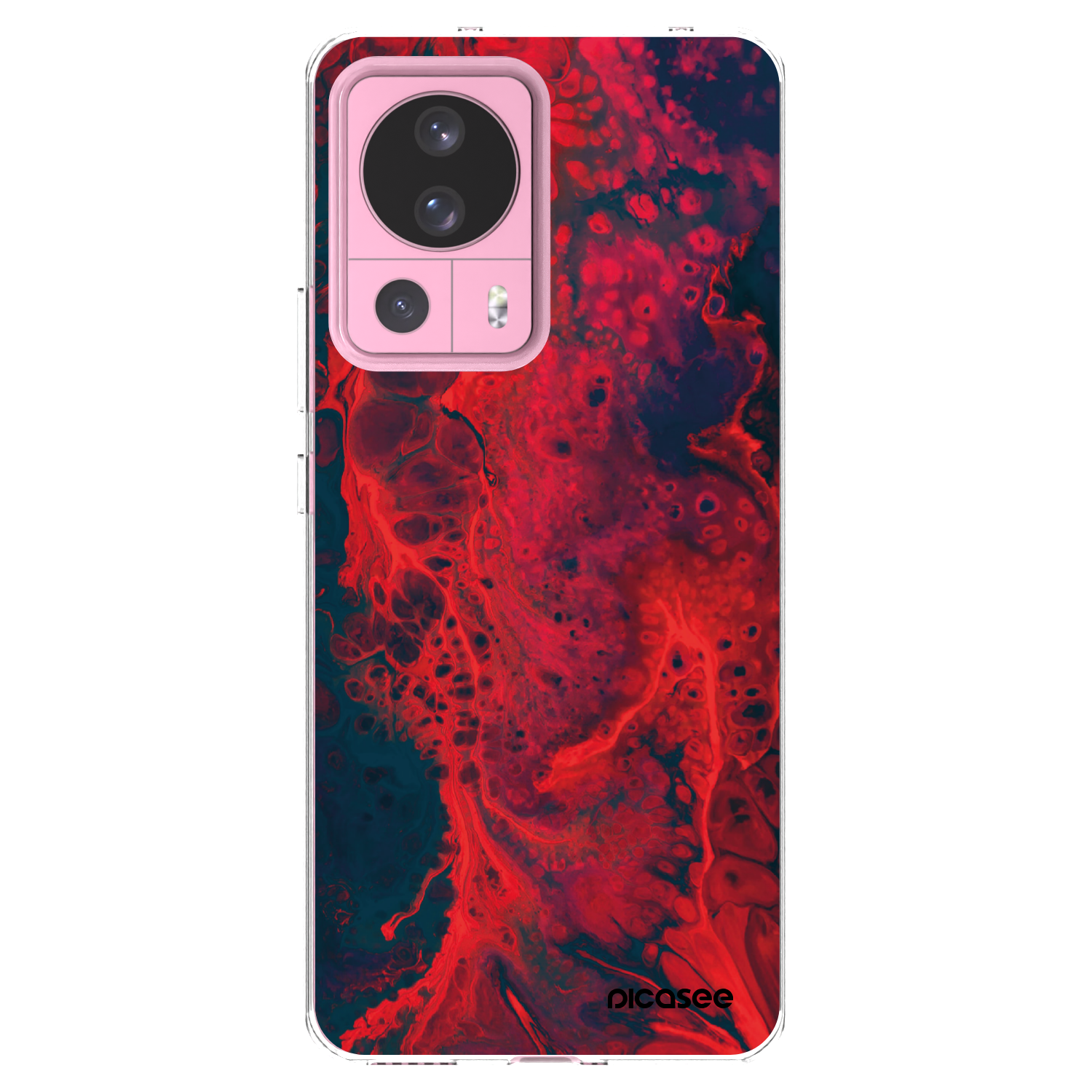 Picasee silikónový prehľadný obal pre Xiaomi 13 Lite - Organic red
