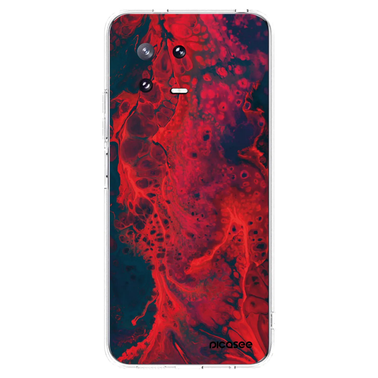 Picasee silikónový prehľadný obal pre Xiaomi 13 Pro - Organic red