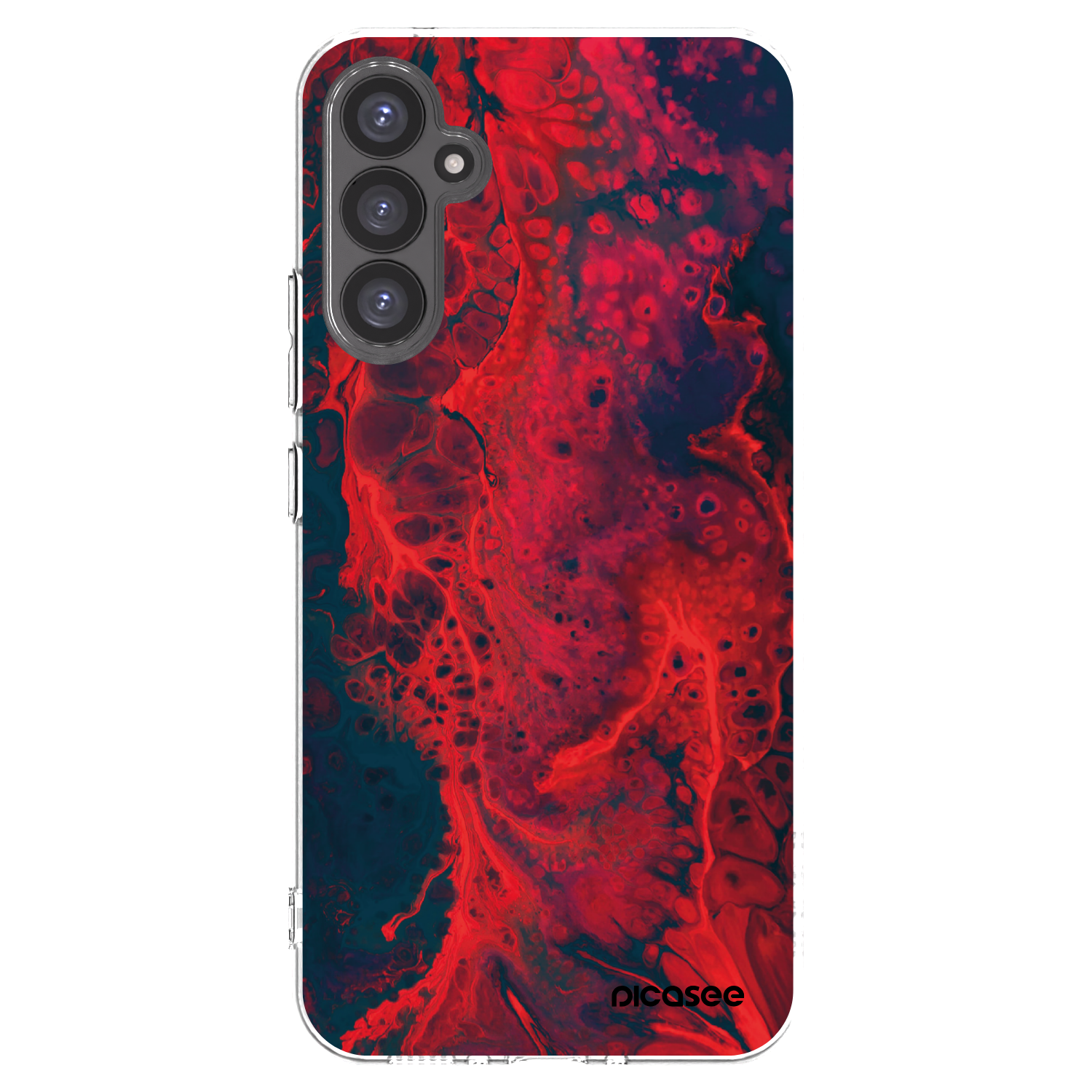 Picasee silikónový prehľadný obal pre Samsung Galaxy A34 5G A346B - Organic red