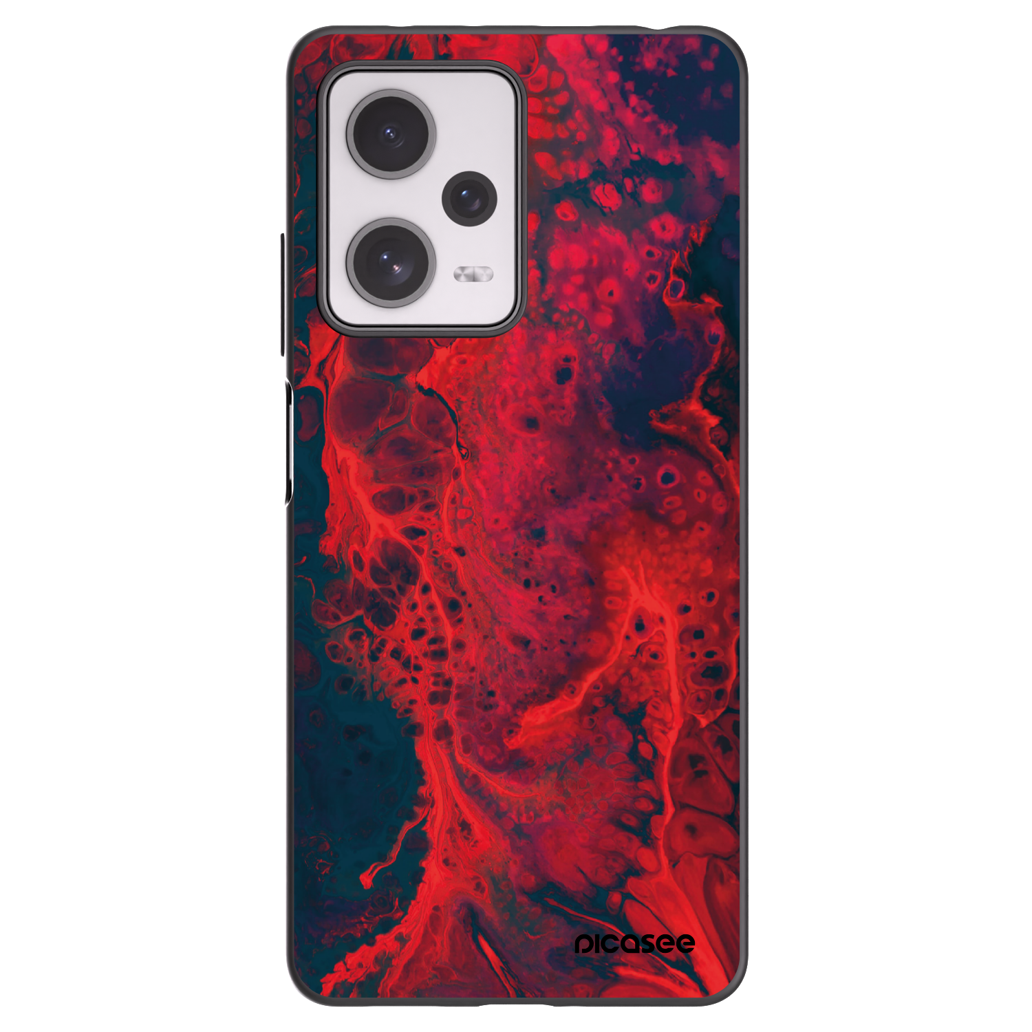 Picasee silikónový čierny obal pre Xiaomi Redmi Note 12 Pro+ 5G - Organic red