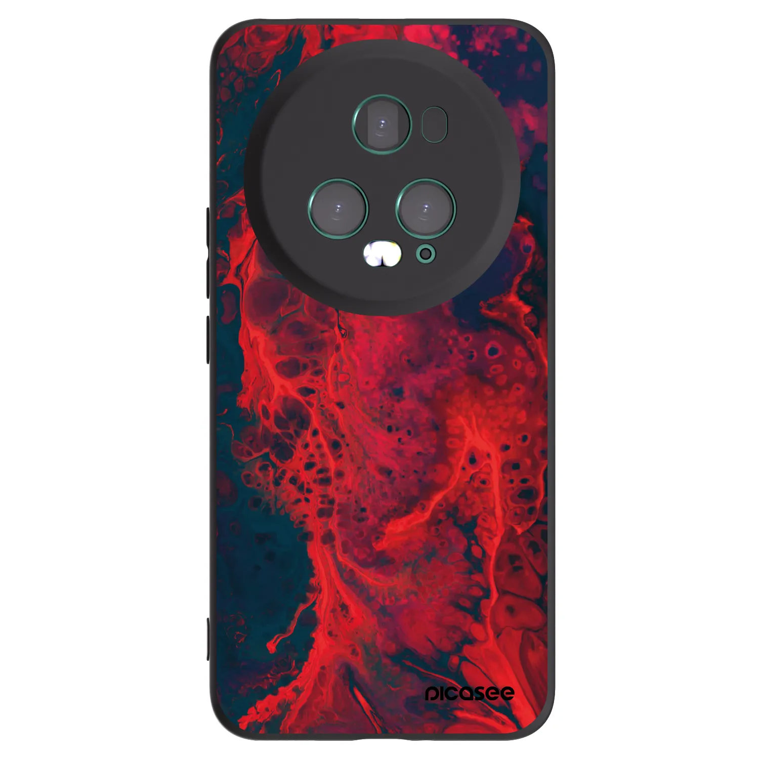 Picasee silikónový čierny obal pre Honor Magic5 Pro - Organic red