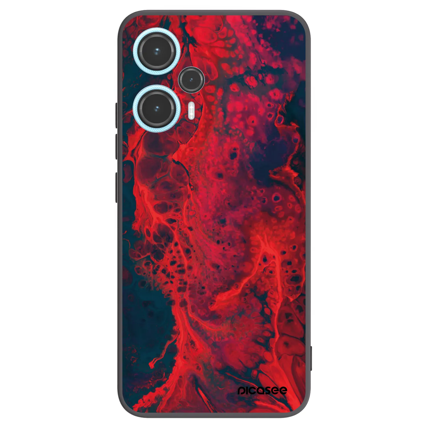 Picasee silikónový čierny obal pre Xiaomi Poco F5 - Organic red