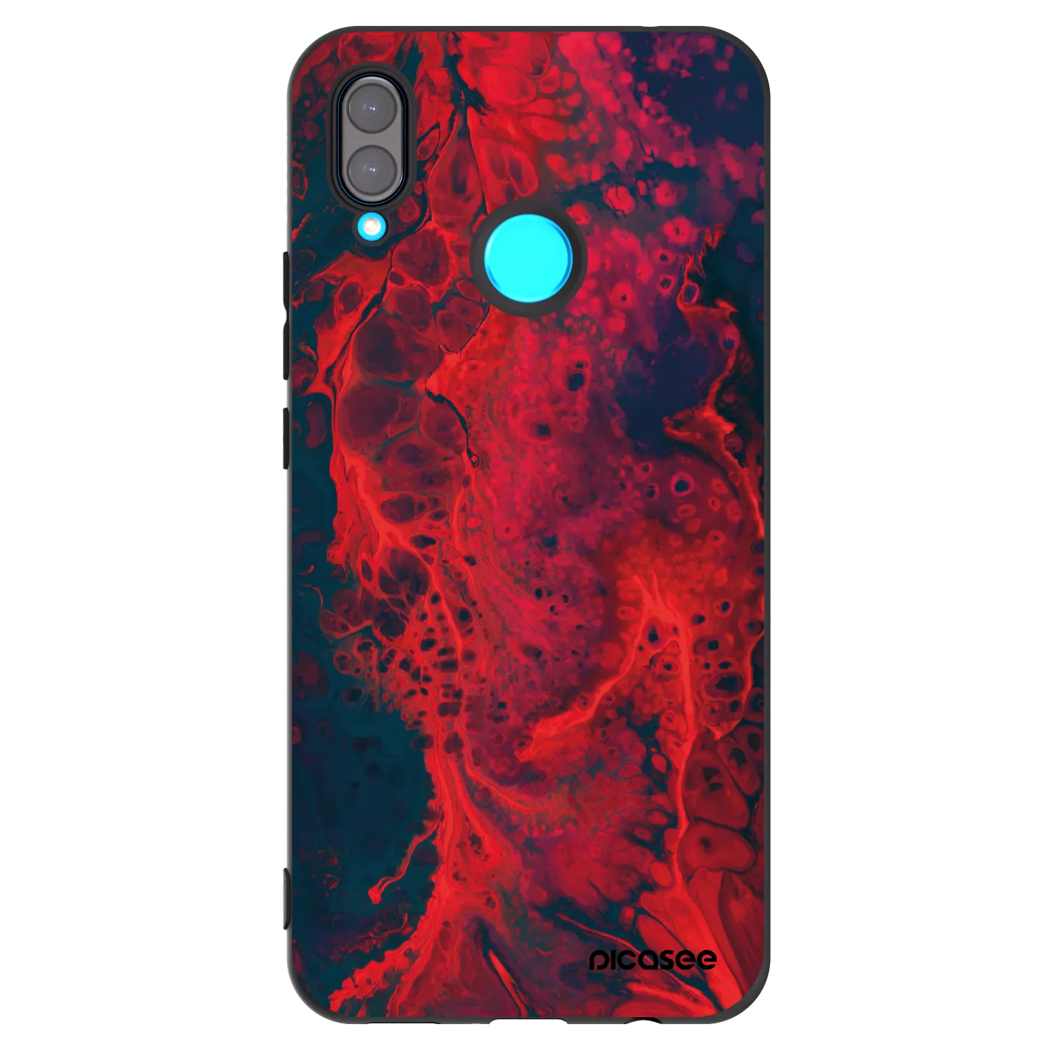 Picasee silikónový čierny obal pre Huawei Nova 3i - Organic red