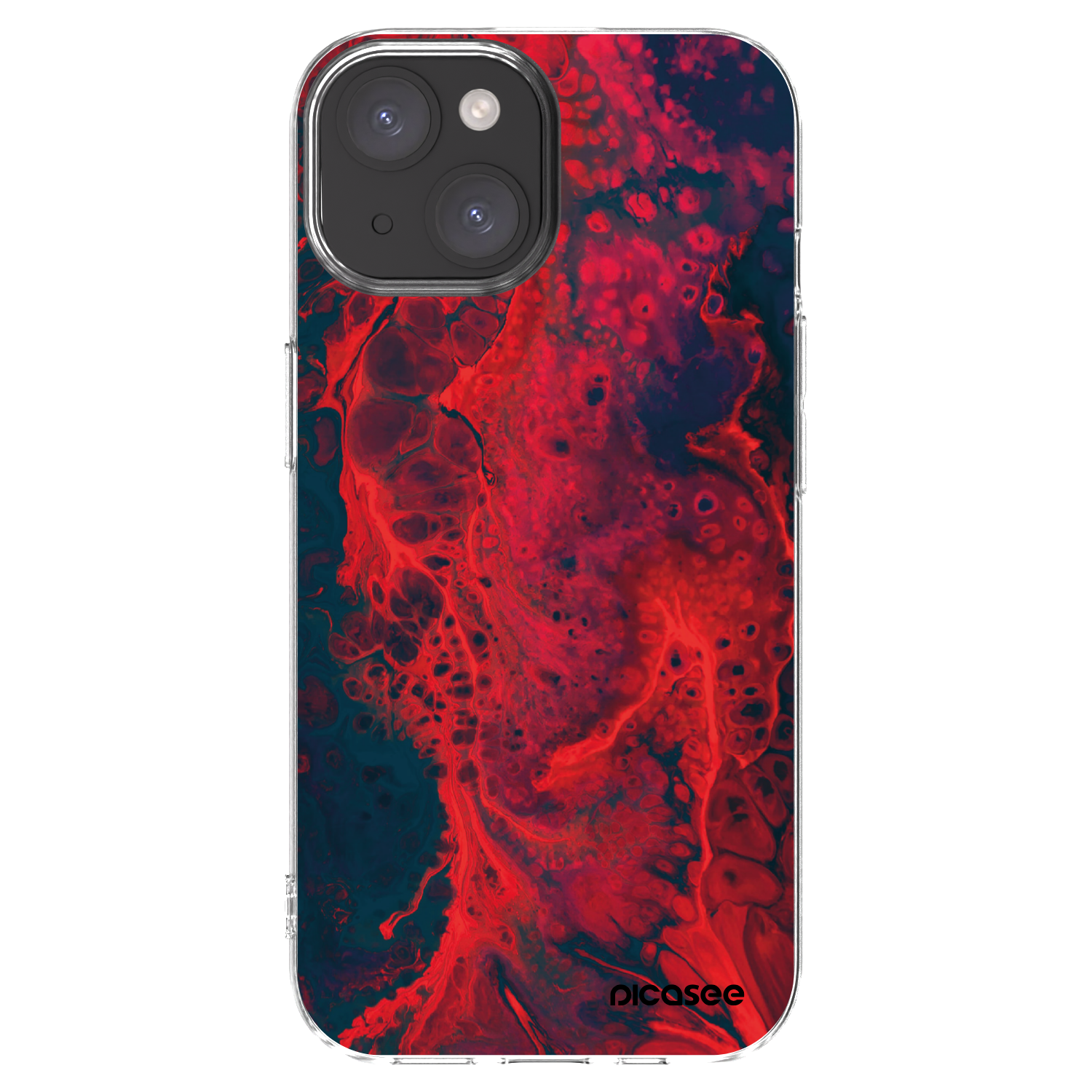 Silikónový prehľadný obal pre Apple iPhone 15 - Organic red