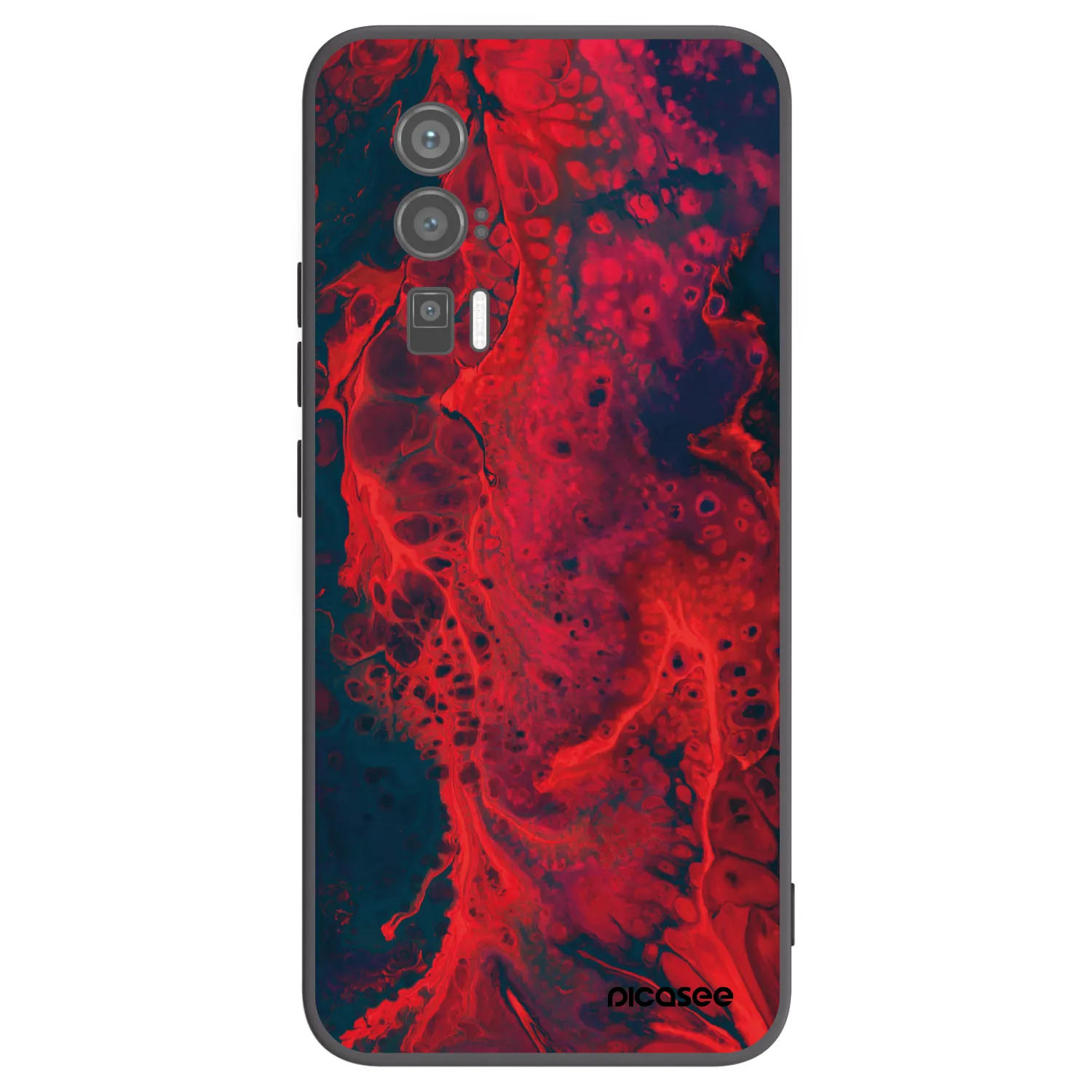 Picasee silikónový čierny obal pre Xiaomi Poco F5 Pro 5G - Organic red