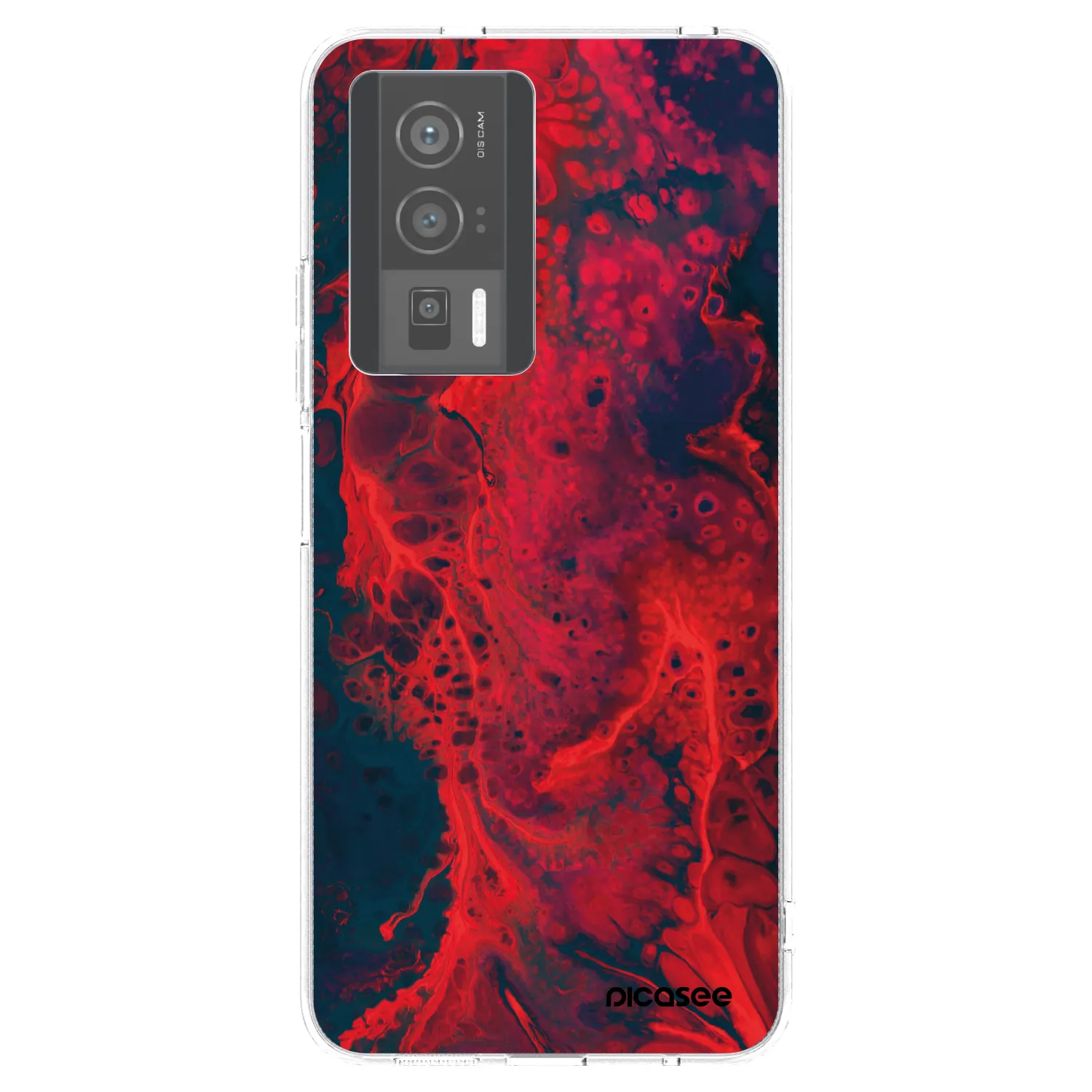 Picasee silikónový prehľadný obal pre Xiaomi Poco F5 Pro 5G - Organic red